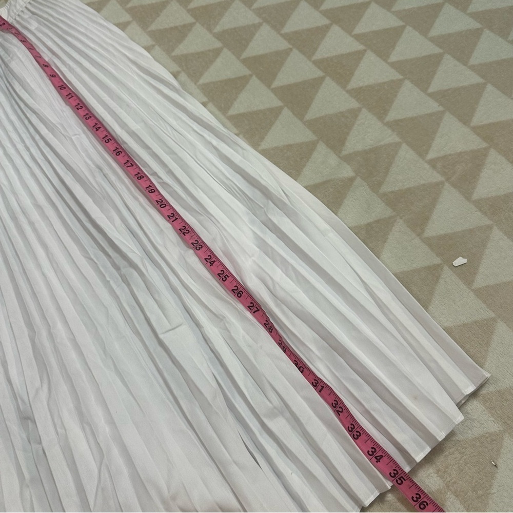 Tanya Taylor white pleated midi skirt - Picture 3 of 4
